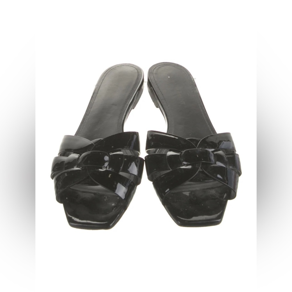 Saint Laurent Tribute Sandals Black Size 38.5